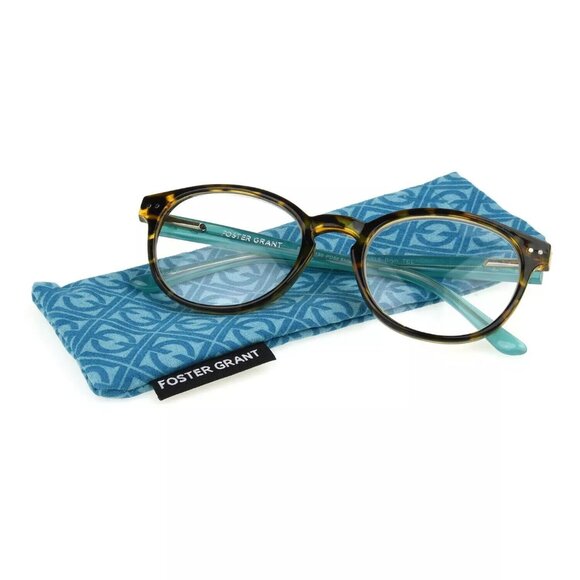 Foster Grant BRYN TEAL OP1122 Reading Glasses 1.50 Power - Picture 1 of 13
